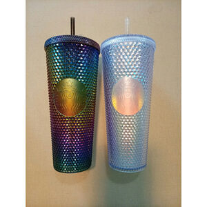 2 RARE 2023 Starbucks studded Venti tumblers MULTICHROME DUOCHROME